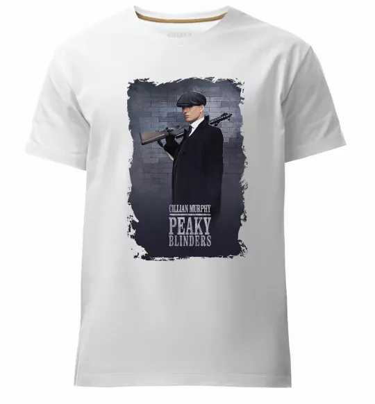 Чоловіча преміум футболка Cillian Murphy in Peaky Blinders Білий фото