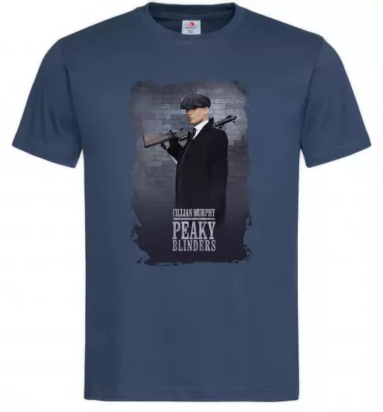 Мужская футболка Cillian Murphy in Peaky Blinders Темно-синий фото