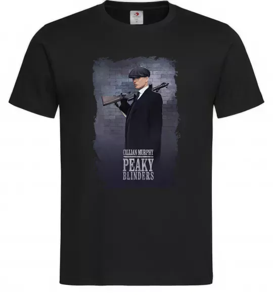 Мужская футболка Cillian Murphy in Peaky Blinders Черный фото