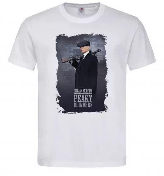 Мужская футболка Cillian Murphy in Peaky Blinders Белый фото