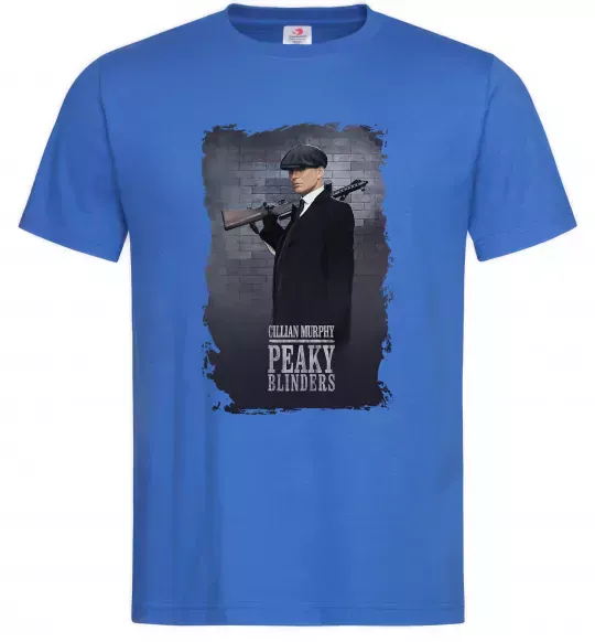 Мужская футболка Cillian Murphy in Peaky Blinders Ярко-синий фото