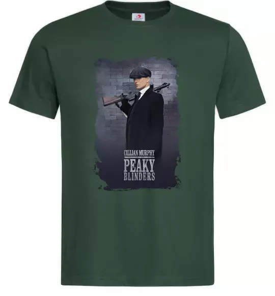 Мужская футболка Cillian Murphy in Peaky Blinders Темно-зеленый фото