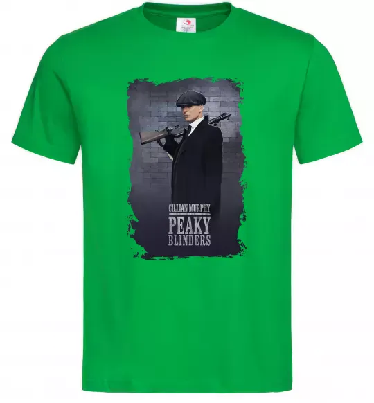 Мужская футболка Cillian Murphy in Peaky Blinders Зеленый фото