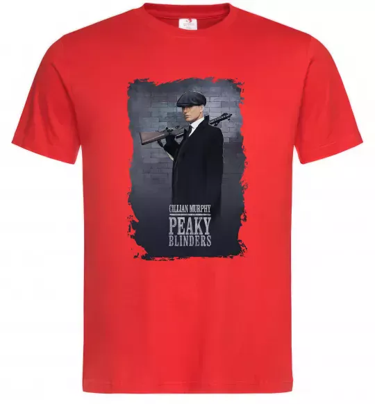 Мужская футболка Cillian Murphy in Peaky Blinders Красный фото