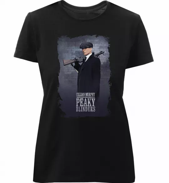 Жіноча преміум футболка Cillian Murphy in Peaky Blinders Чорний фото