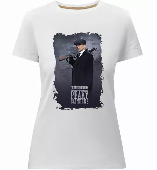 Жіноча преміум футболка Cillian Murphy in Peaky Blinders Білий фото