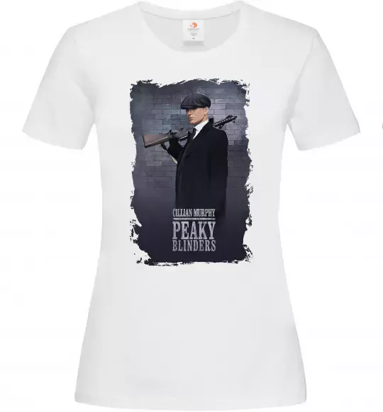 Женская футболка Cillian Murphy in Peaky Blinders Белый фото