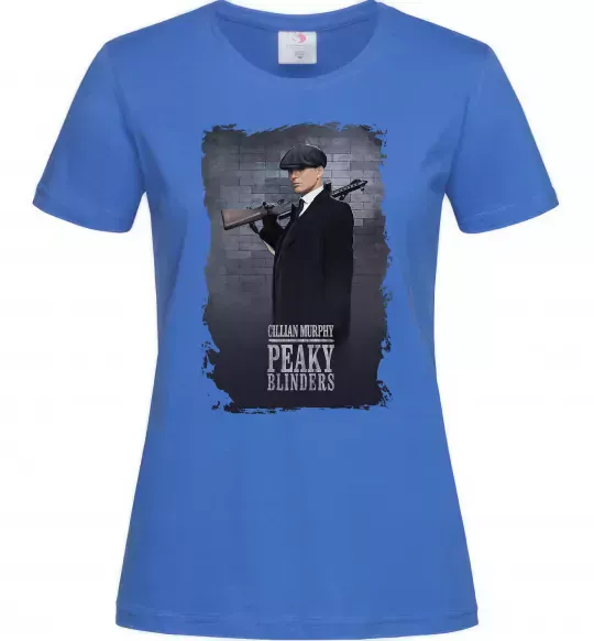 Женская футболка Cillian Murphy in Peaky Blinders Ярко-синий фото