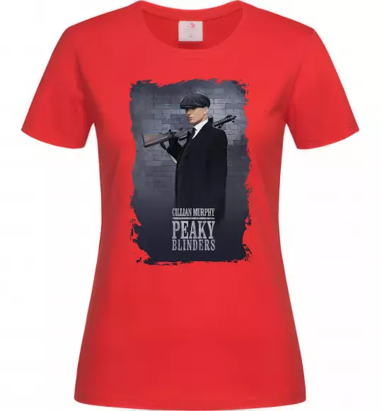 Женская футболка Cillian Murphy in Peaky Blinders Красный фото