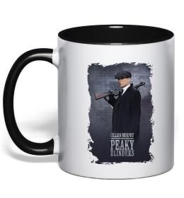 Чашка з кольоровою ручкою Cillian Murphy in Peaky Blinders