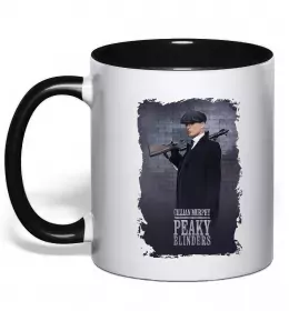 Чашка с цветной ручкой Peaky blinders Черный фото