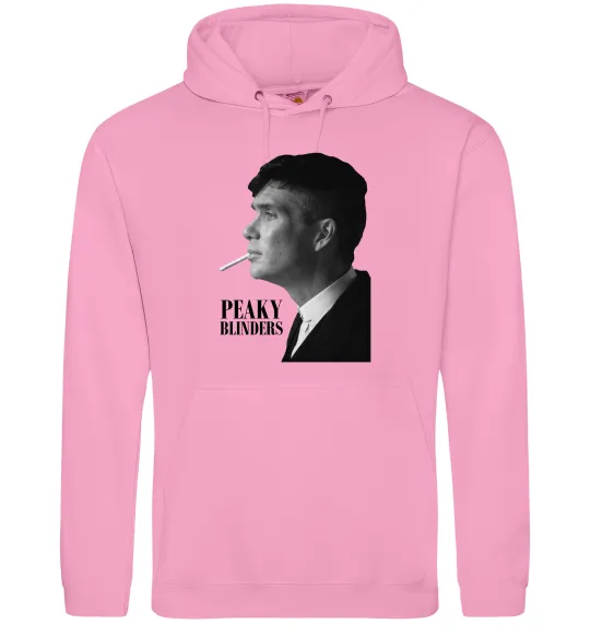 Мужская толстовка (худи) Шелбі з цигаркою Розовый фото