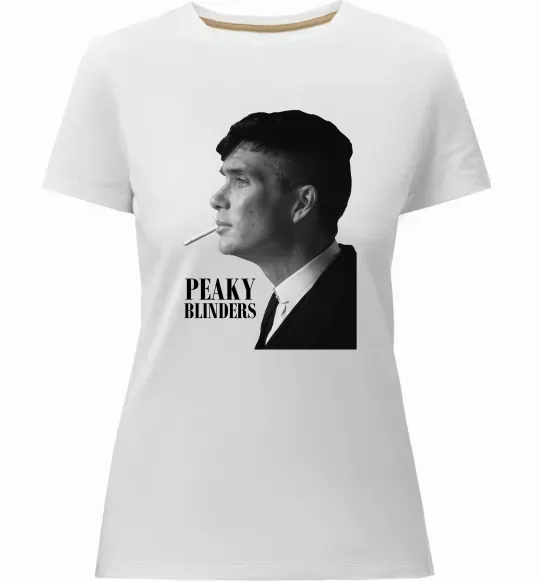 Жіноча преміум футболка Шелбі з цигаркою Білий фото