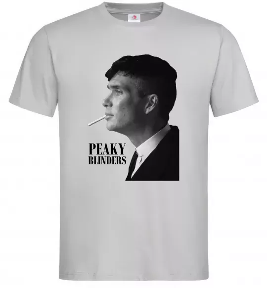 Мужская футболка Шелбі з цигаркою Серый фото