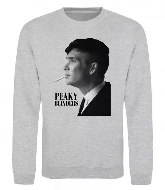 Свитшот Шелбі з цигаркою Серый меланж фото