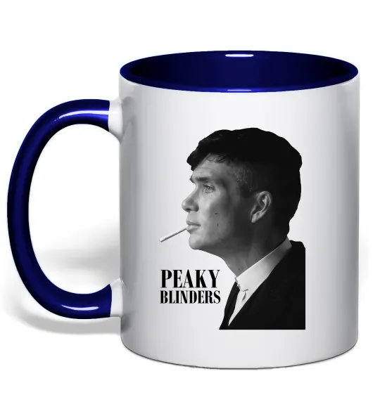 Чашка з кольоровою ручкою Шелбі з цигаркою Глибокий темно-синій фото