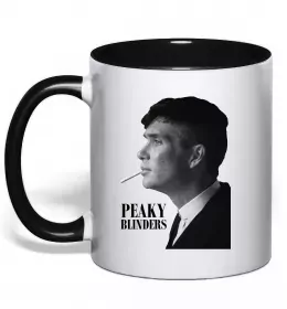 Чашка с цветной ручкой Peaky blinders Черный фото