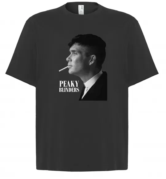 Футболка Оверсайз Шелбі з цигаркою Черный фото