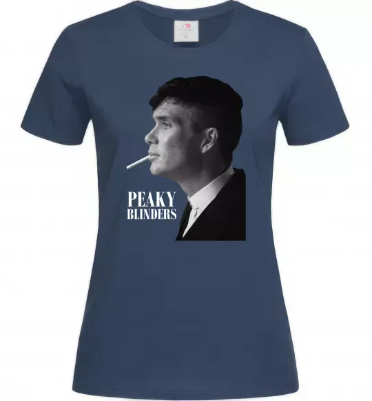 Жіноча футболка Шелбі з цигаркою Темно-синій фото