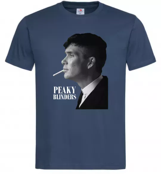 Мужская футболка Шелбі з цигаркою Темно-синий фото