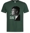 Мужская футболка Шелбі з цигаркою Темно-зеленый фото