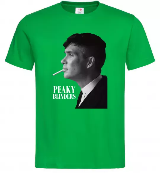 Мужская футболка Шелбі з цигаркою Зеленый фото