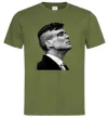 Мужская футболка Шелбі з розбитою бровою Оливковый фото