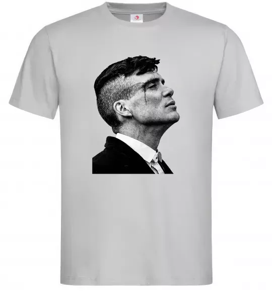 Мужская футболка Шелбі з розбитою бровою Серый фото