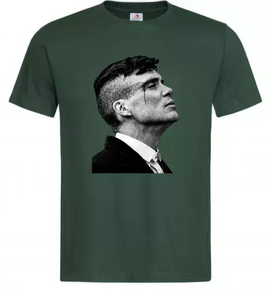 Мужская футболка Шелбі з розбитою бровою Темно-зеленый фото