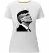 Жіноча преміум футболка Шелбі з розбитою бровою Білий фото