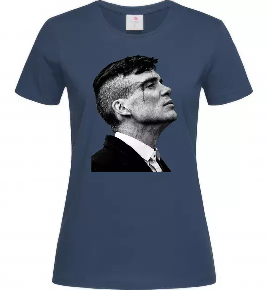 Женская футболка Шелбі з розбитою бровою Темно-синий фото