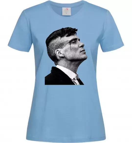 Женская футболка Шелбі з розбитою бровою Голубой фото