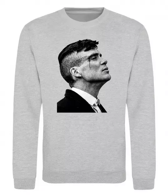 Світшот Шелбі з розбитою бровою Сірий меланж фото