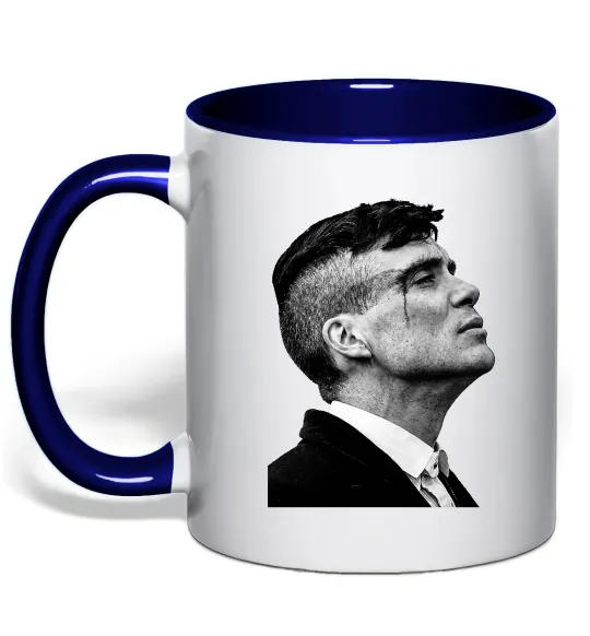 Чашка з кольоровою ручкою Шелбі з розбитою бровою Глибокий темно-синій фото