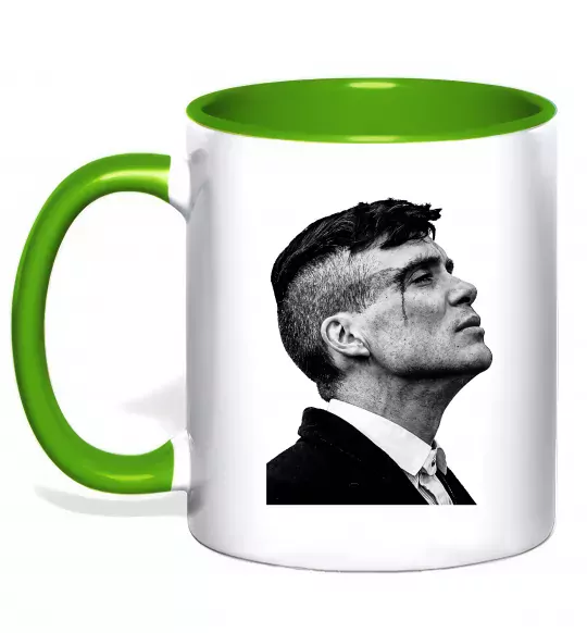 Чашка з кольоровою ручкою Шелбі з розбитою бровою Зелений фото