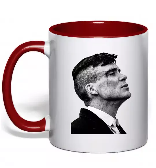 Чашка з кольоровою ручкою Шелбі з розбитою бровою Червоний фото