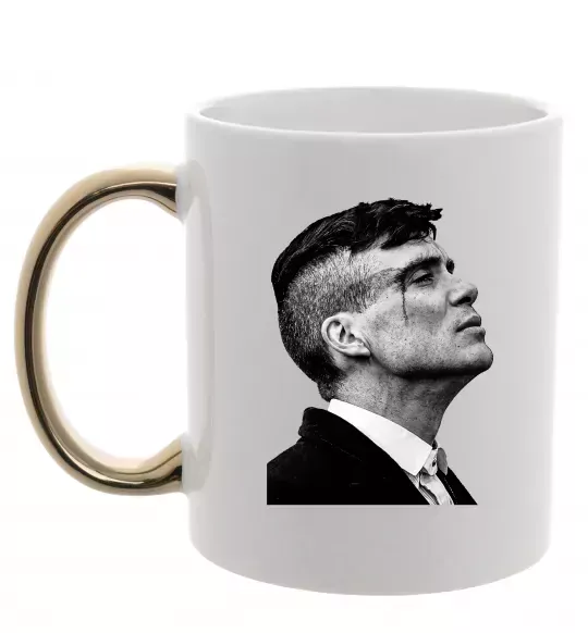 Чашка з кольоровою ручкою Шелбі з розбитою бровою Золото фото