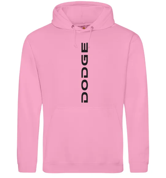 Мужская толстовка (худи) Dodge вертикальний напис Розовый фото
