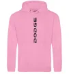 Мужская толстовка (худи) Dodge вертикальний напис Розовый фото