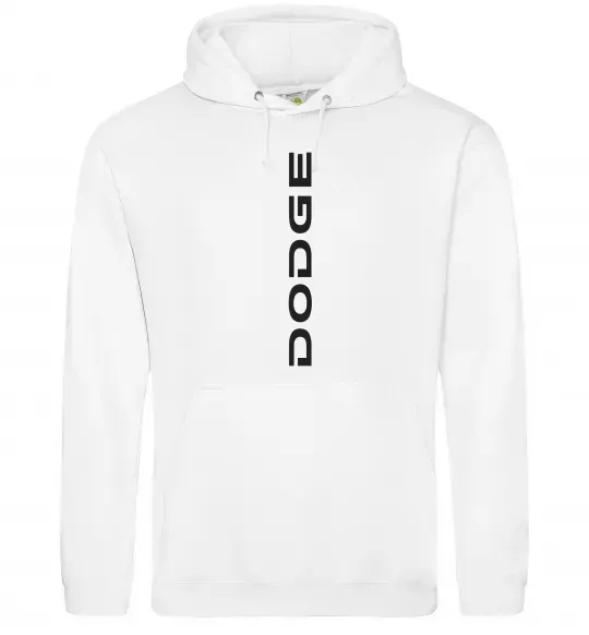 Жіноча толстовка (худі) Dodge вертикальний напис Білий фото