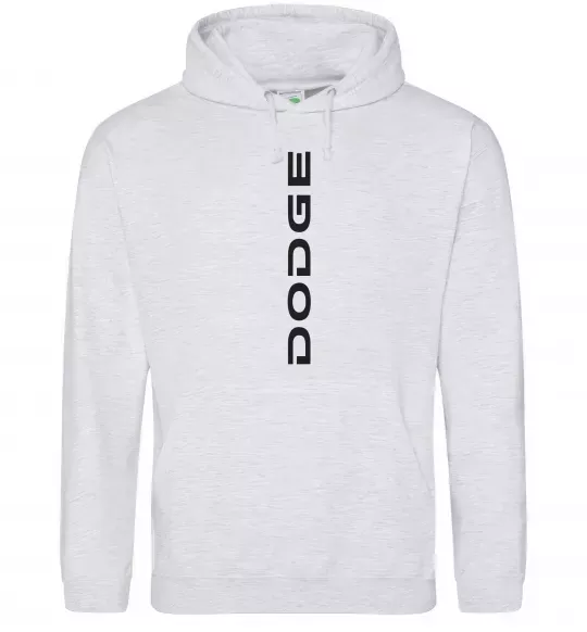 Жіноча толстовка (худі) Dodge вертикальний напис Сірий меланж фото