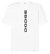 Футболка Оверсайз Dodge вертикальний напис Белый Футболка Оверсайз Dodge вертикальний напис Белый фото