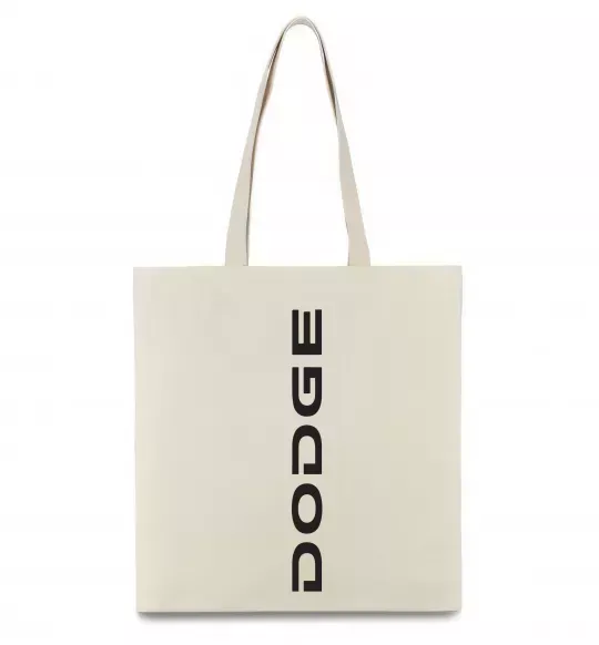 Эко-сумка Dodge вертикальний напис Бежевый фото
