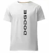 Чоловіча преміум футболка Dodge вертикальний напис Білий фото