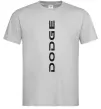Мужская футболка Dodge вертикальний напис Серый фото