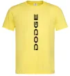 Мужская футболка Dodge вертикальний напис Лимонный фото