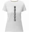 Жіноча преміум футболка Dodge вертикальний напис Білий фото