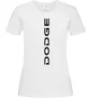 Жіноча футболка Dodge вертикальний напис Білий фото