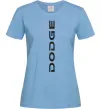Жіноча футболка Dodge вертикальний напис Блакитний фото
