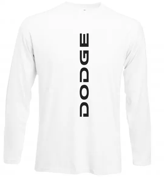 Лонгслів Dodge вертикальний напис Білий фото